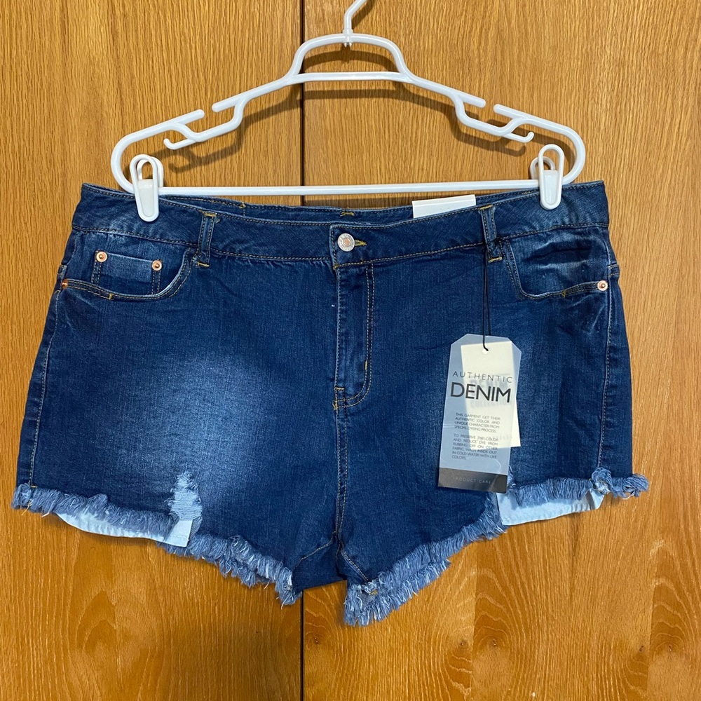 Plus size denim shorts